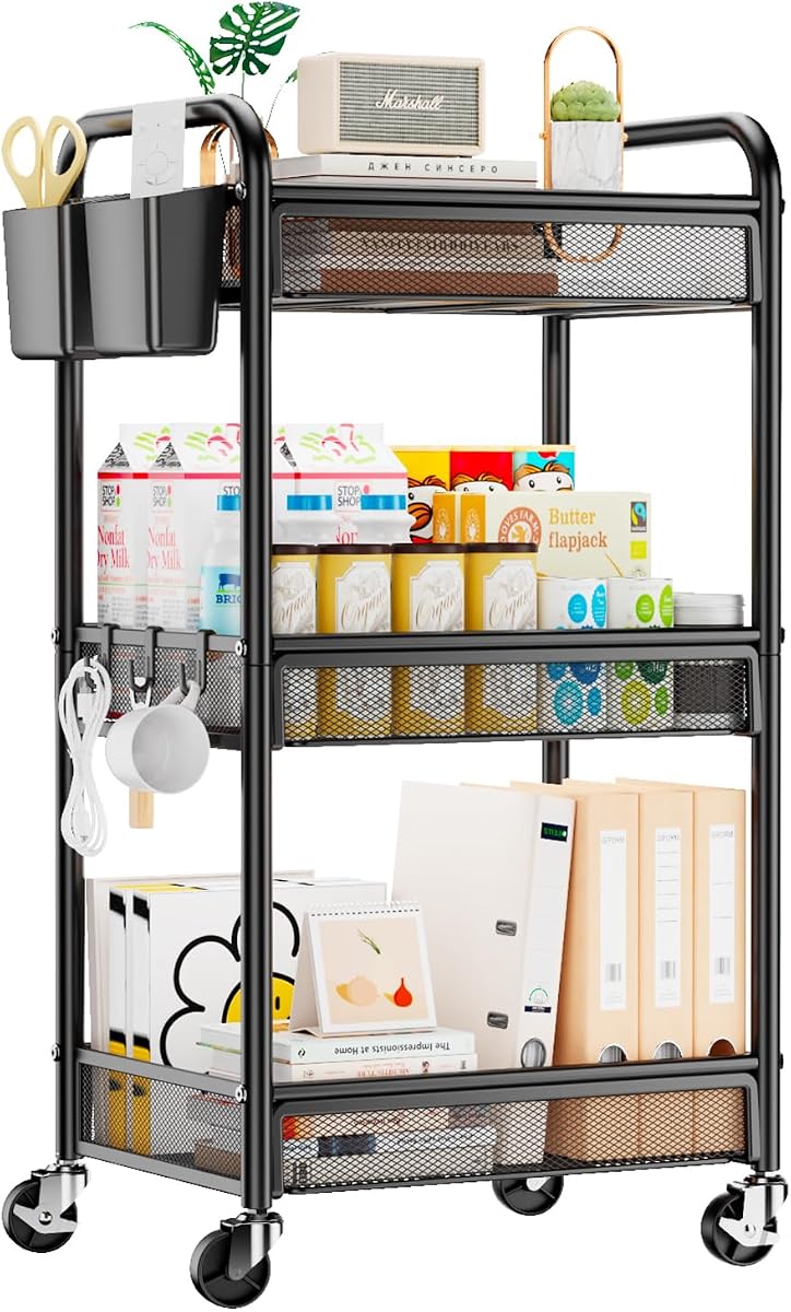Slim Rolling Bathroom Cart